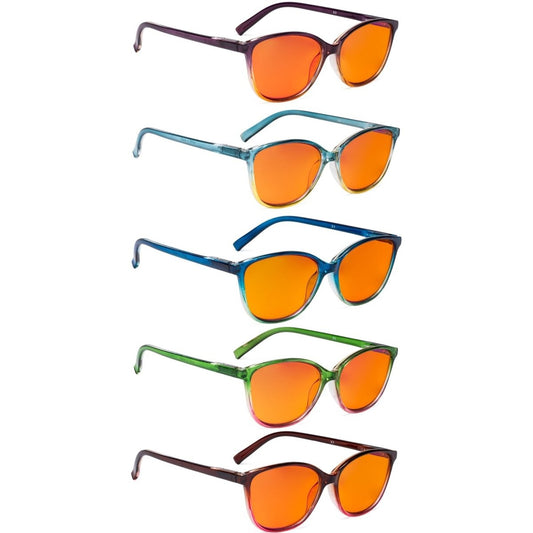 5 Pack Chic Blue Light Blocking Reading Glasses DSFH2 - Gr8sight