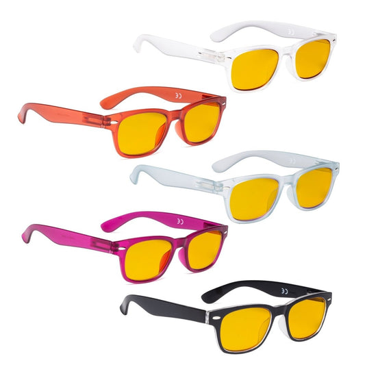 5 Pack Classic Blue Light Blocking Reading Glasses HPFH4 - Gr8sight