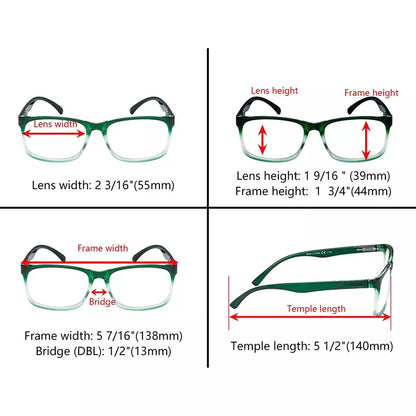 Wogbp Reading Glasses 5 Pack