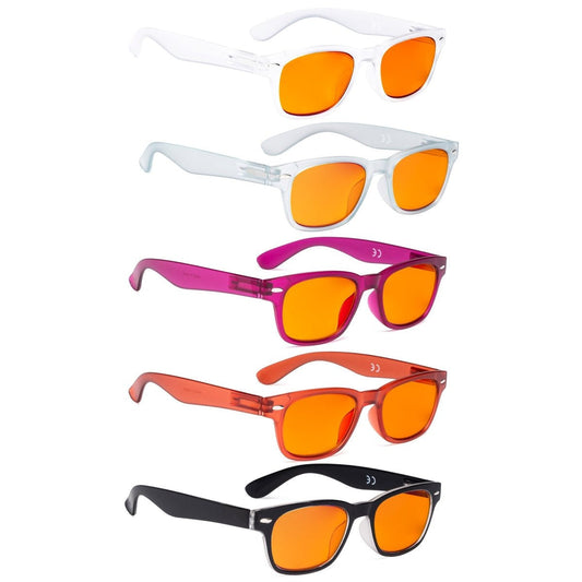 5 Pack Retro Blue Light Blocking Reading Glasses DSFH4 - Gr8sight