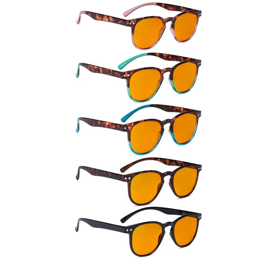 5 Pack Retro Blue Light Blocking Reading Glasses DSR060 - Gr8sight