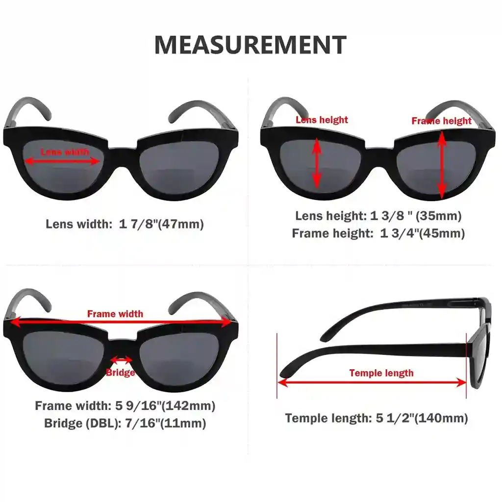 Woubc Bifocal Reading Sunglasses 5 Pack
