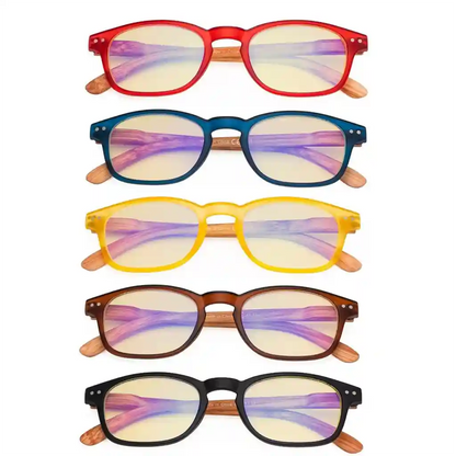 Wonaf Blue Light Blocking Reading Glasses Yellow Tinted 5 Pack