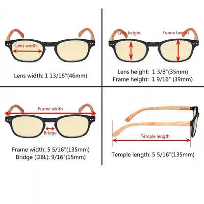 Wonaf Blue Light Blocking Reading Glasses Yellow Tinted 5 Pack