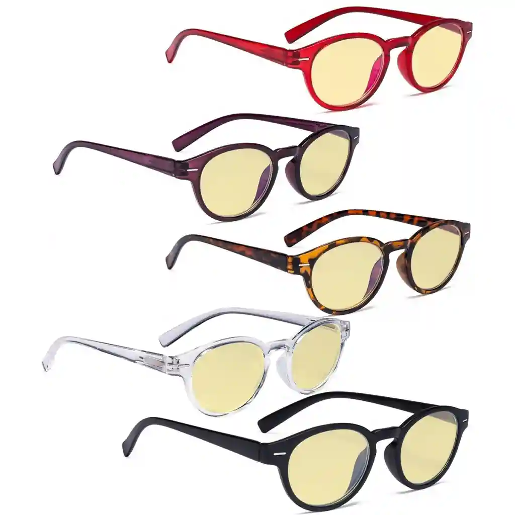 Wonax Blue Light Blocking Glasses Yellow Tinted 5 Pack
