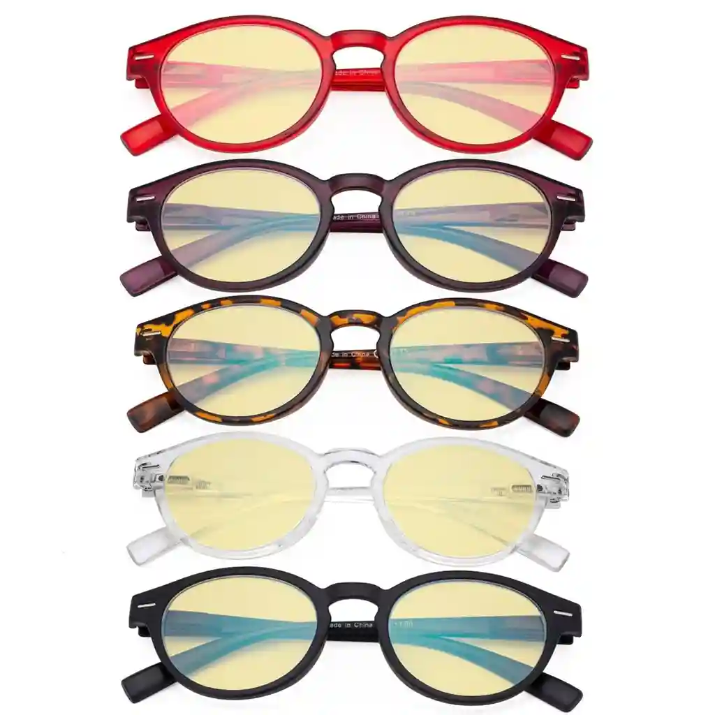 Wonax Blue Light Blocking Glasses Yellow Tinted 5 Pack