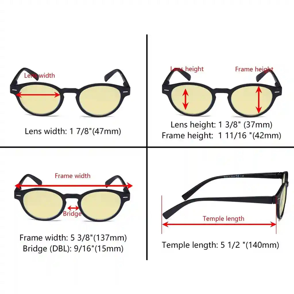 Wonax Blue Light Blocking Glasses Yellow Tinted 5 Pack