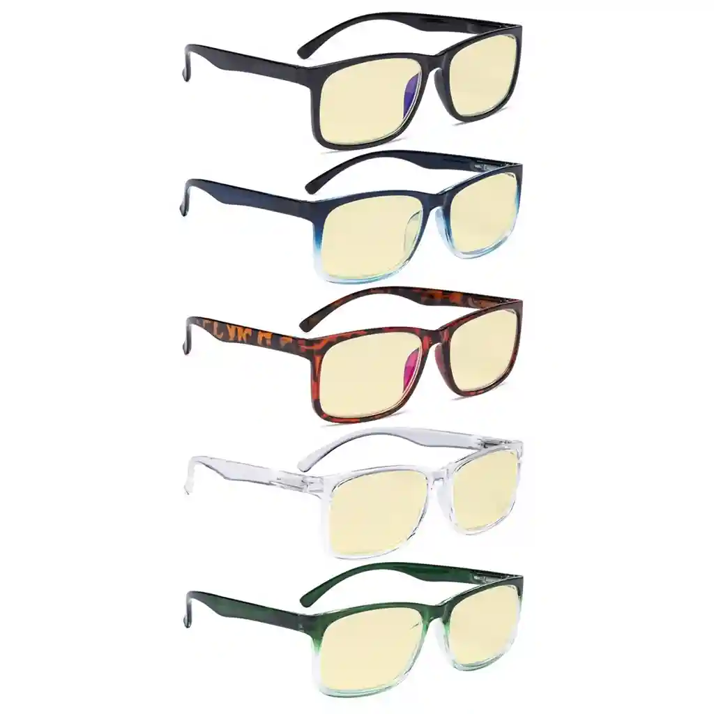 Wonbg Blue Light Blocking Glasses Yellow Tinted 5 Pack