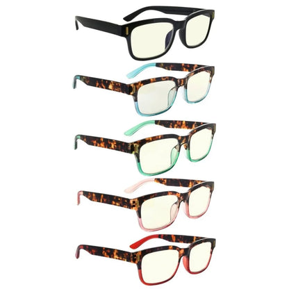 Wowbt Classic Blue Light Filter Glasses 5 Pack