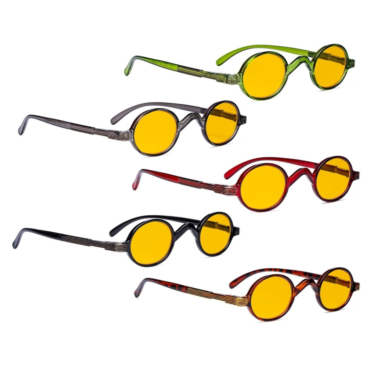 5 Pack Vintage Blue Light Blocking Reading Glasses HPR077X - Gr8sight