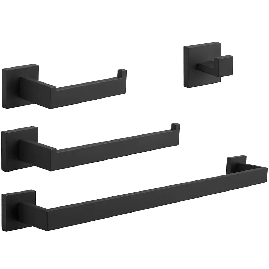 5 - Piece Black Bathroom Hardware Set - waloff.com