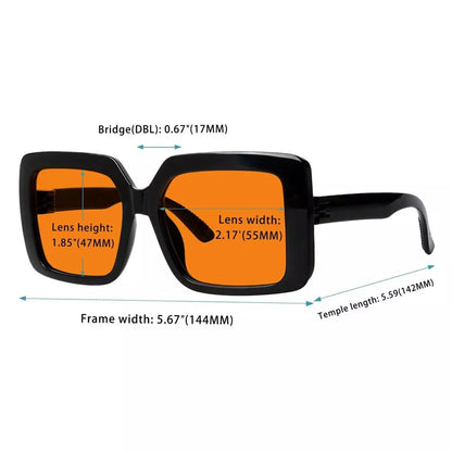 Wosbb 100% Blue Light Blocking Metalless Screwless Glasses Orange Lens 6 Pack