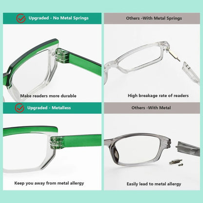 Worbb Metalless Screwless Reading Glasses 6 Pack