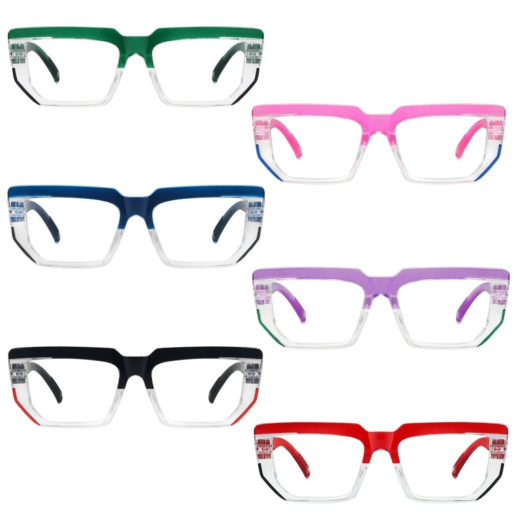 Worbb Metalless Screwless Reading Glasses 6 Pack