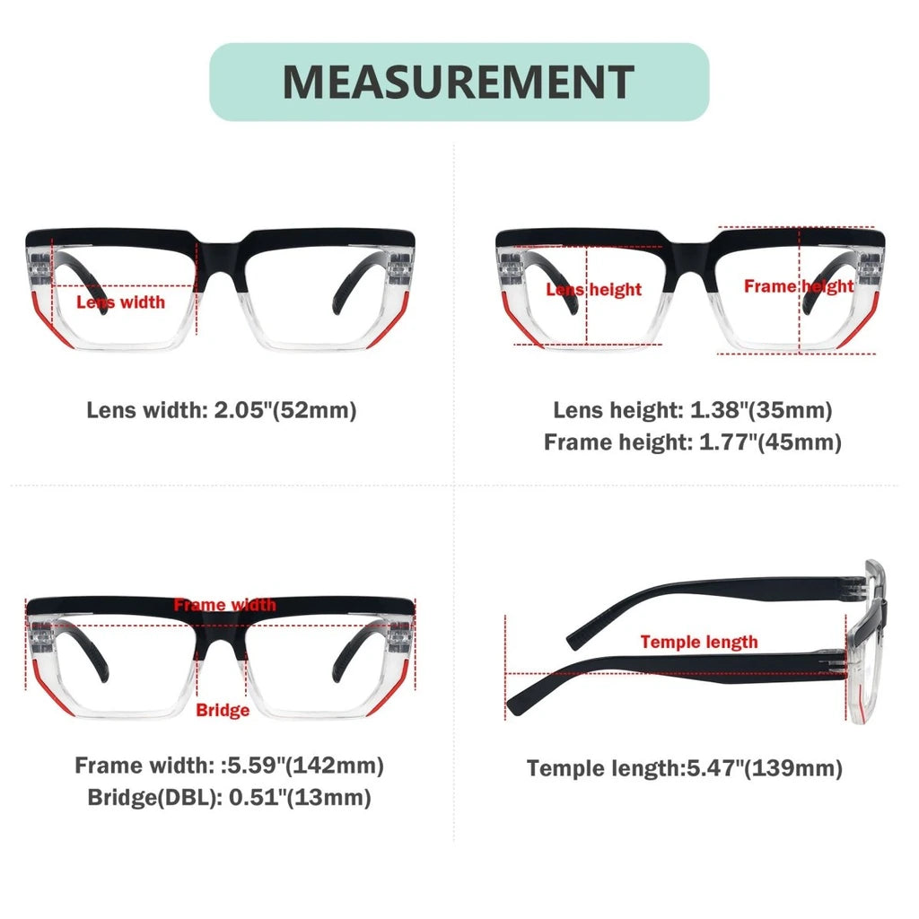 Worbb Metalless Screwless Reading Glasses 6 Pack