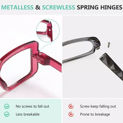 Worbe Metalless Screwless Reading Glasses 6 Pack