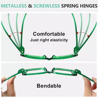 Worbe Metalless Screwless Reading Glasses 6 Pack