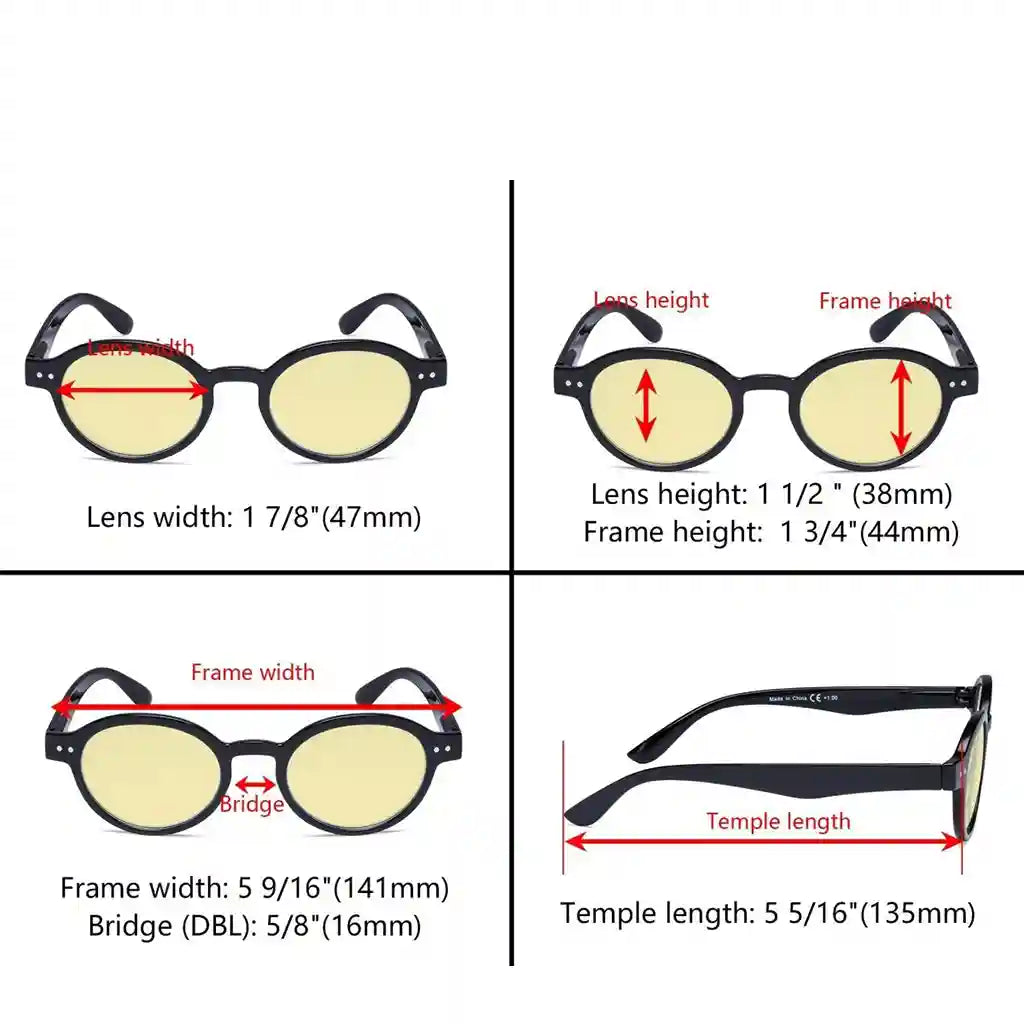 Wonal Blue Light Blocking Glasses Yellow Tinted 6 Pack