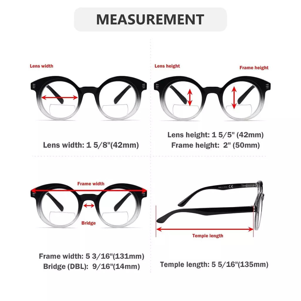 Wolal Bifocal Reading Glasses 4 Pack