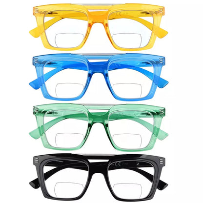 Wolam Bifocal Reading Glasses 4 Pack