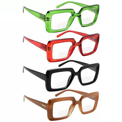 Wolao Bifocal Reading Glasses 4 Pack