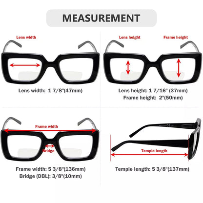 Wolao Bifocal Reading Glasses 4 Pack