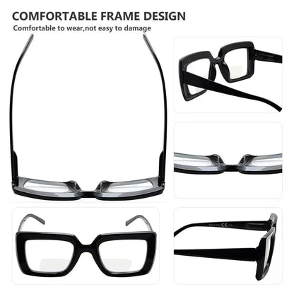 Wolao Bifocal Reading Glasses 4 Pack