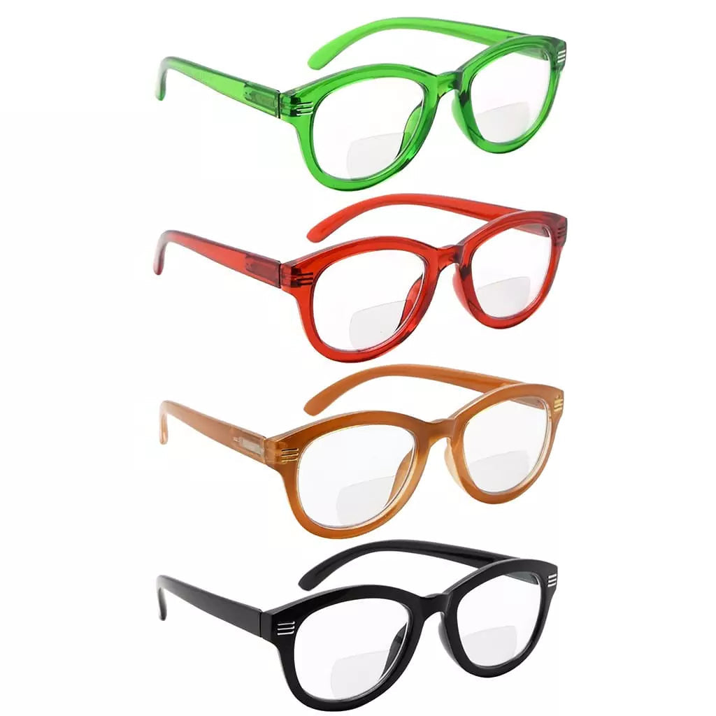 Wolav Bifocal Reading Glasses 4 Pack