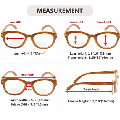 Wolav Bifocal Reading Glasses 4 Pack