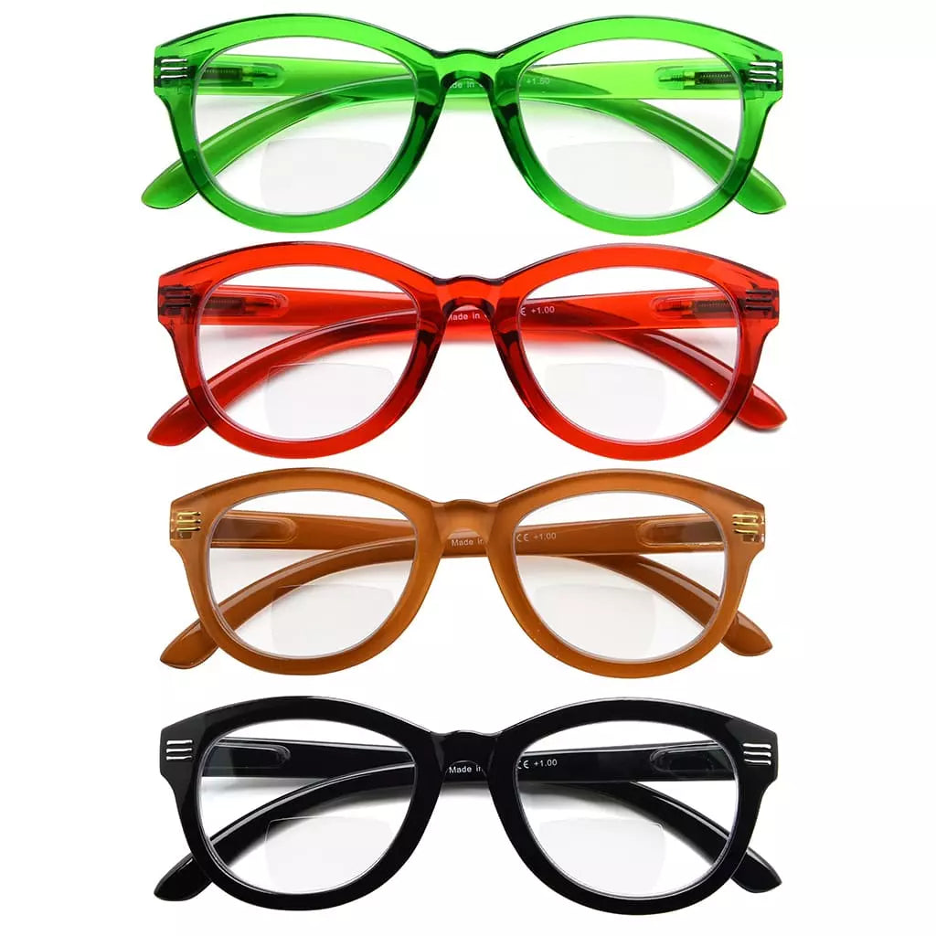 Wolav Bifocal Reading Glasses 4 Pack