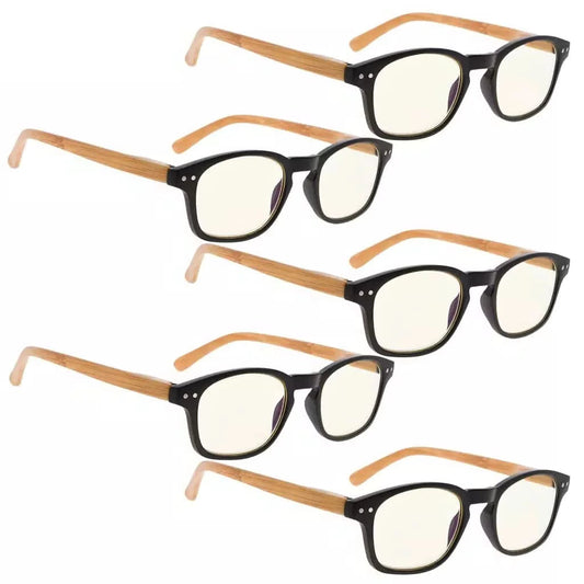Wojaa Blue Light Blocking Glasses Light Yellow Tinted 5 Pack