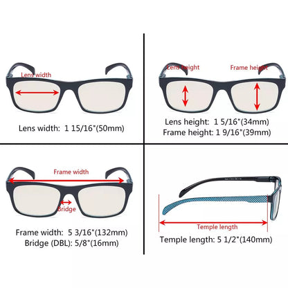 Wohaa Blue Light Blocking Glasses Light Yellow Tinted 4 Pack