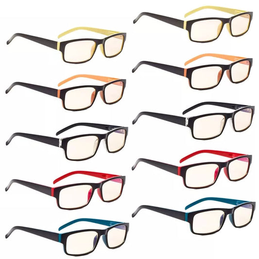 Wohab Blue Light Blocking Glasses Light Yellow Tinted 10 Pack