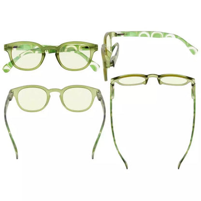 Wohat Blue Light Blocking Glasses Light Yellow Tinted 5 Pack