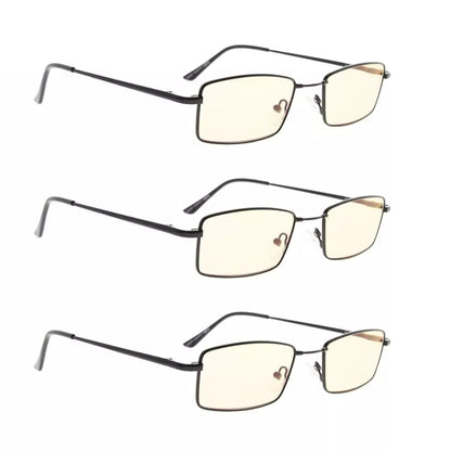 Wohbi Blue Light Blocking Reading Glasses Light Yellow Tinted 3 Pack