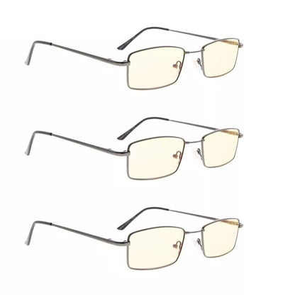Wohbi Blue Light Blocking Reading Glasses Light Yellow Tinted 3 Pack