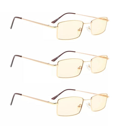 Wohbi Blue Light Blocking Reading Glasses Light Yellow Tinted 3 Pack