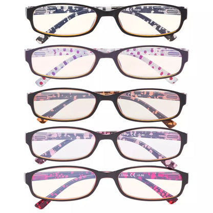 Wohbw Blue Light Blocking Reading Glasses Light Yellow Tinted 5 Pack