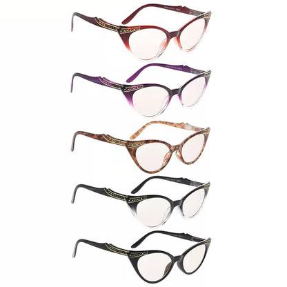 Wohbx Blue Light Blocking Reading Glasses Light Yellow Tinted 5 Pack