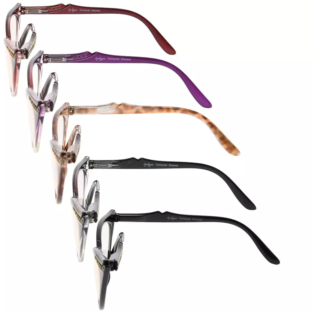 Wohbx Blue Light Blocking Reading Glasses Light Yellow Tinted 5 Pack