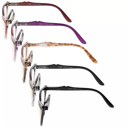 Wohbx Blue Light Blocking Reading Glasses Light Yellow Tinted 5 Pack
