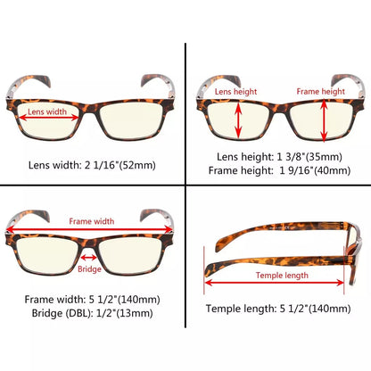 Woiai Blue Light Blocking Glasses Light Yellow Tinted 5 Pack