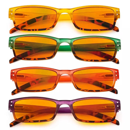Woqaa Blue Light Blocking Glasses Orange Tinted 4 Pack