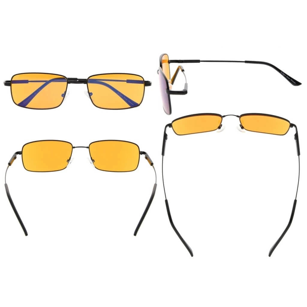 Woqbe Blue Light Blocking Glasses Orange Tinted 4 Pack