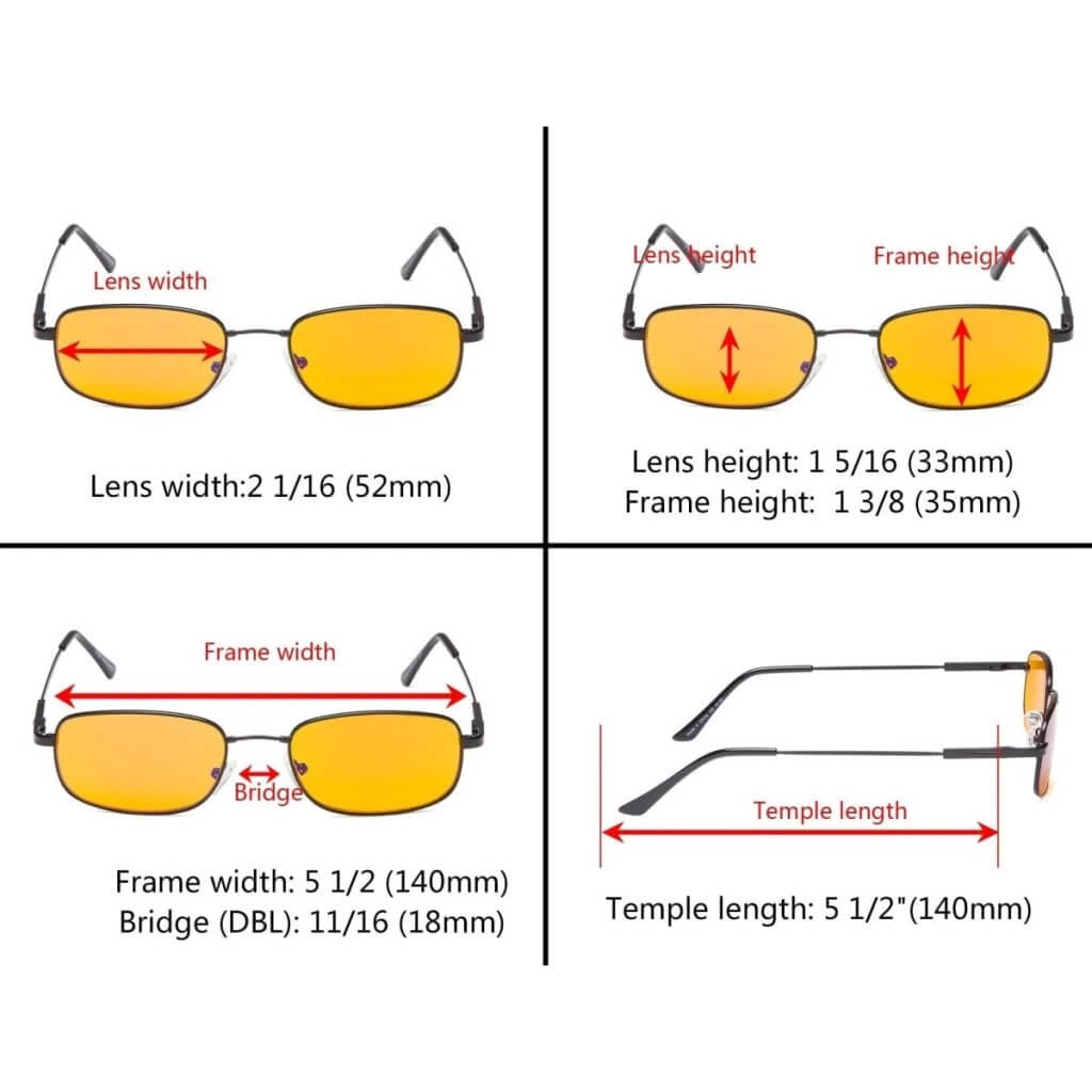 Woqbg Blue Light Blocking Glasses Orange Tinted 4 Pack