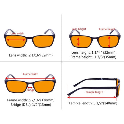 Woqbm Blue Light Blocking Reading Glasses Orange Tinted 3 Pack