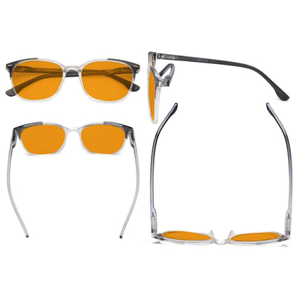 Woqbo Blue Light Blocking Reading Glasses Orange Tinted 4 Pack
