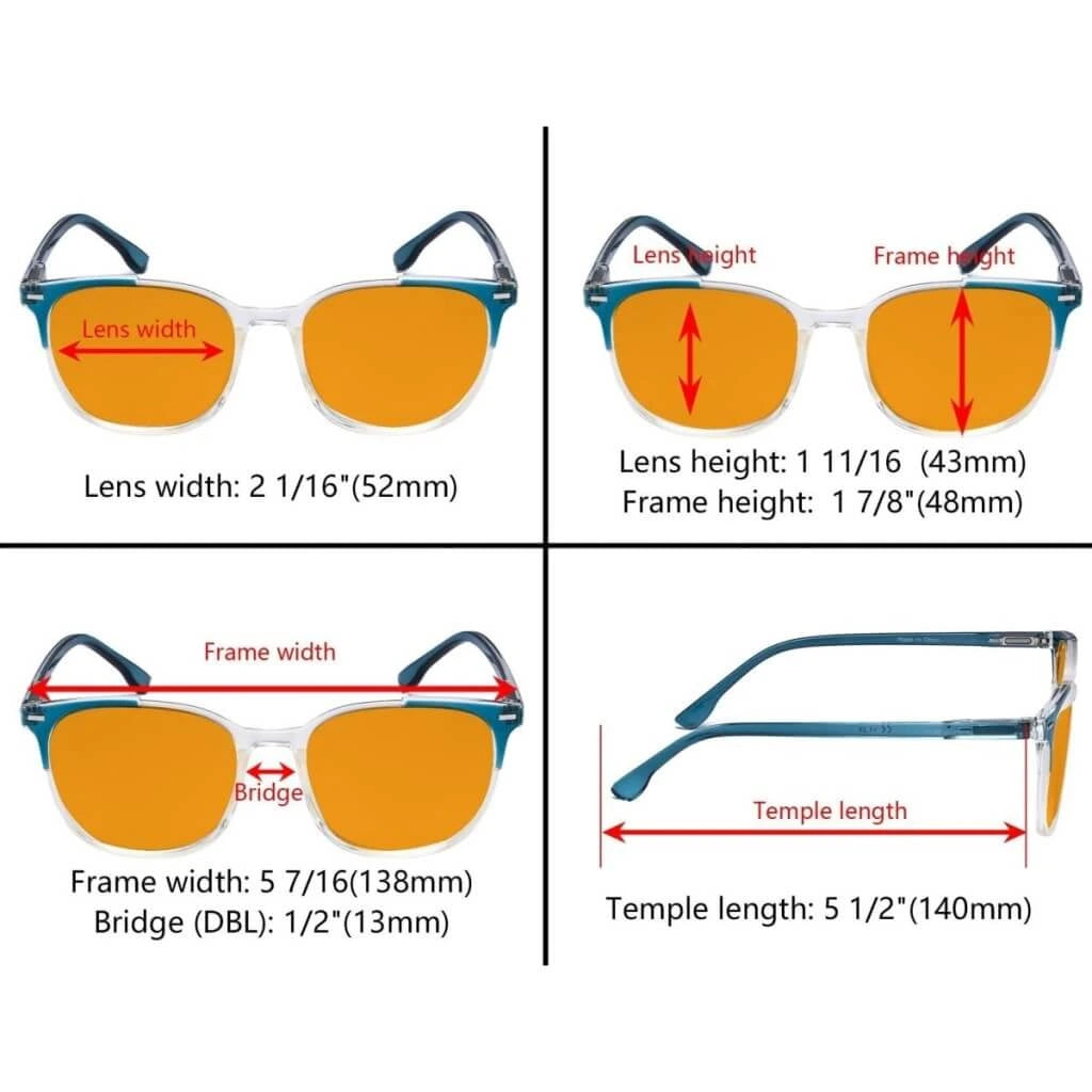 Woqbo Blue Light Blocking Reading Glasses Orange Tinted 4 Pack