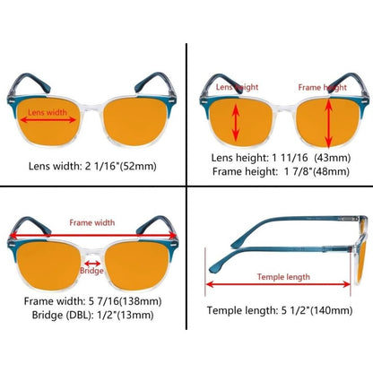 Woqbo Blue Light Blocking Reading Glasses Orange Tinted 4 Pack