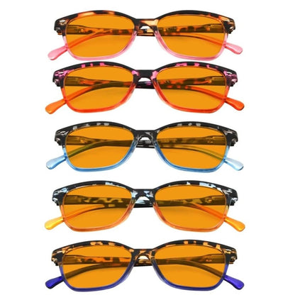 Woqbz Blue Light Blocking Glasses Orange Tinted 5 Pack